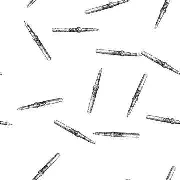 Seamless pattern refill fountain pen sketch hand drawn Stock Illustration