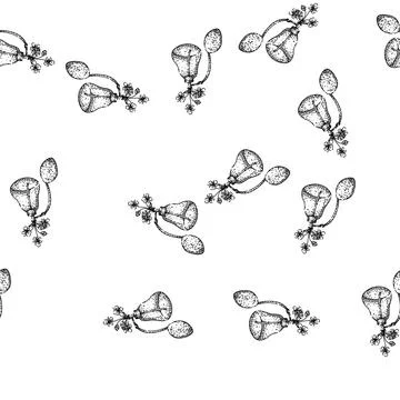 Seamless pattern refillable perfume automizer sketch hand drawn Illustrazione stock
