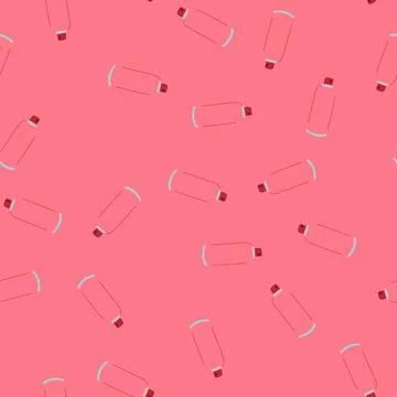 Seamless pattern refillable spray bottle cartoon vector Stock Illustration