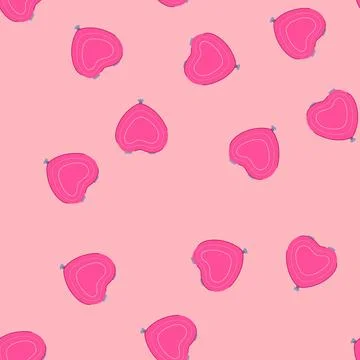 Seamless pattern reflection compact mirror cartoon vector Illustrazione stock