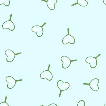 Seamless pattern reflection hand mirror cartoon vector Illustrazione stock