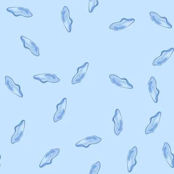 Seamless pattern reflection puddle cartoon vector Stock Illustration