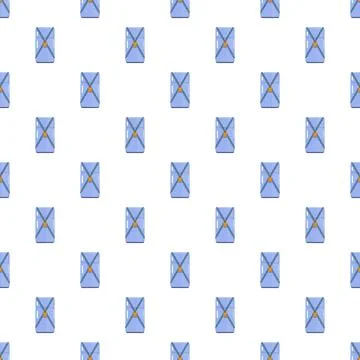 Seamless pattern of refrigerators locked with chains and padlock Stock Illustration