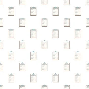 Seamless pattern with registration form on clipboard Stock Illustration