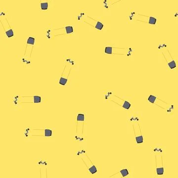 Seamless pattern regulator diving cylinder cartoon vector Stockillustratie
