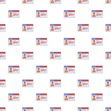 Seamless pattern of rejected visa application documents Stock Illustration