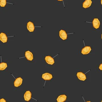 Seamless pattern relax beach umbrella cartoon vector Illustrazione stock