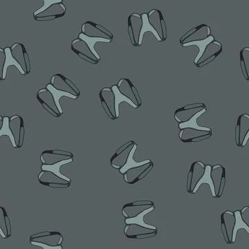 Seamless pattern relief back posture corrector cartoon vector Stock Illustration