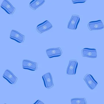 Seamless pattern relief ice pack for injuries cartoon vector 스톡 일러스트