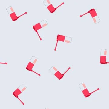 Seamless pattern relief throat spray bottle cartoon vector Stock Illustration