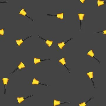 Seamless pattern reminder bell cartoon vector color sign イラスト素材