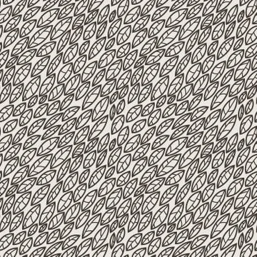 Seamless pattern reminiscent of flying in the wind leaves and petals Stock Illustration