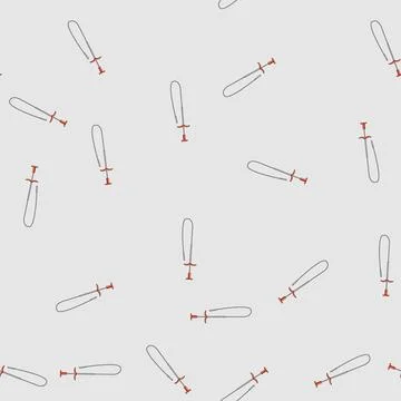 Seamless pattern removal drain snake cartoon vector イラスト素材