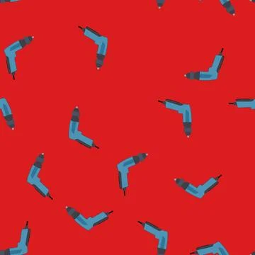 Seamless pattern repair drill cartoon vector Illustrazione stock