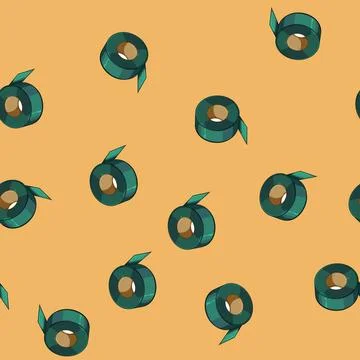 Seamless pattern repair electrical tape cartoon vector Stock Illustration