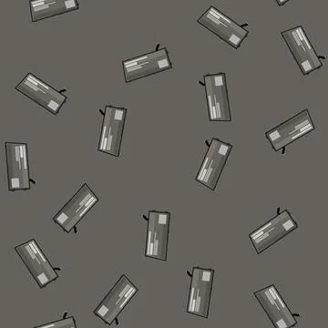 Seamless pattern repair laptop battery cartoon vector 库存插图