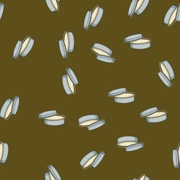 Seamless pattern repair shoe polish cream cartoon vector Stock Illustration