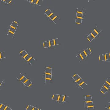 Seamless pattern repair step ladder cartoon vector Stock Illustration