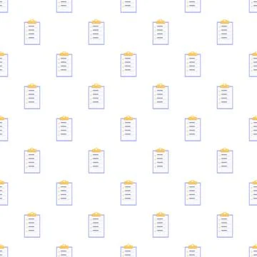 Seamless pattern with repeated clipboard checklist documents Stock-Illustration