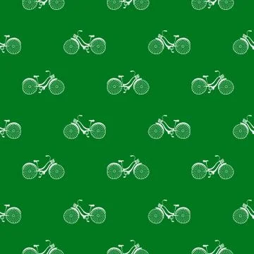 Seamless pattern with repeated images of bicycle Stock Illustration