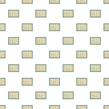 Seamless pattern with repeated minimalist rectangular icons Stock Illustration
