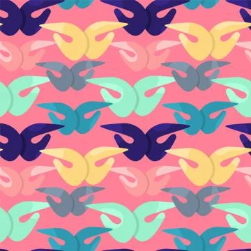 Seamless pattern with repeating abstract pattern of butterflies Stock Illustration
