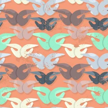 Seamless pattern with repeating abstract pattern of butterflies Stock Illustration