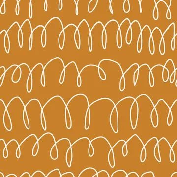 Seamless pattern with repeating abstract print. Endless texture with waves Stock Illustration