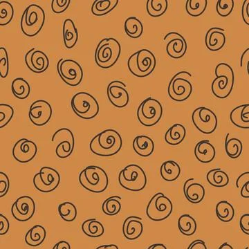 Seamless pattern with repeating abstract print. Endless texture with waves Stock Illustration