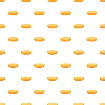 Seamless pattern with repeating base tart crusts Stock Illustration