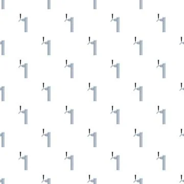Seamless pattern with repeating beer tap designs Stock Illustration