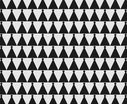 Seamless pattern with repeating black triangles on white background 스톡 일러스트