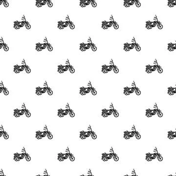 Seamless pattern with a repeating black trike icon Stock Illustration