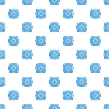 Seamless pattern with repeating blue square elements Stock Illustration