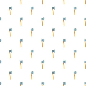 Seamless pattern with repeating cartoon axe elements 스톡 일러스트