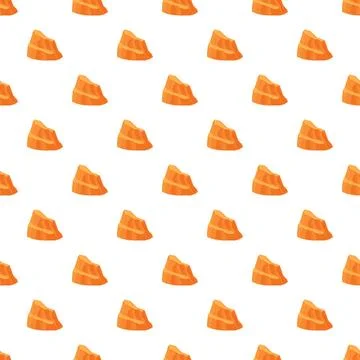Seamless pattern with repeating cartoon desert rocks Stock Illustration
