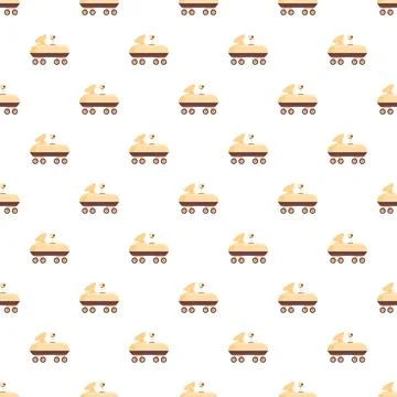 Seamless pattern with repeating cartoon moon rover illustration Stock Illustration