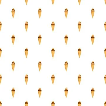 Seamless pattern with repeating chocolate soft serve ice cream cones Illustrazione stock