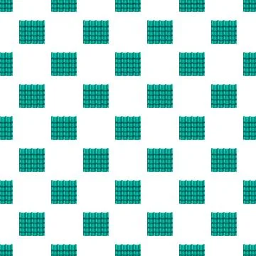 Seamless pattern with repeating green roof tiles Stock Illustration