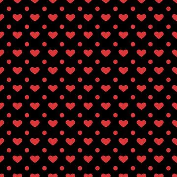 Seamless pattern with repeating hearts, design for decoration of festive prod Stock Illustration