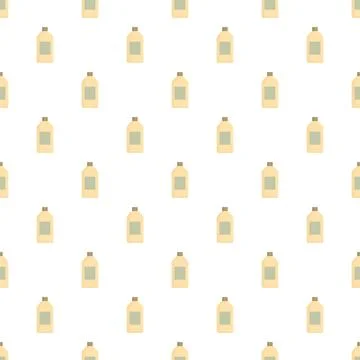 Seamless pattern with repeating laundry detergent bottles Stock Illustration