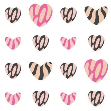 Seamless pattern repeating modern sweet hearts Stock Illustration