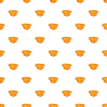 Seamless pattern with repeating open cardboard boxes Stock Illustration