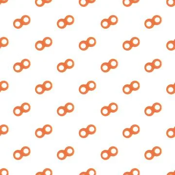 Seamless pattern with repeating orange pretzel shapes Stockillustratie
