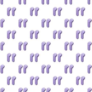 Seamless pattern with repeating purple game controller joysticks Stock Illustration