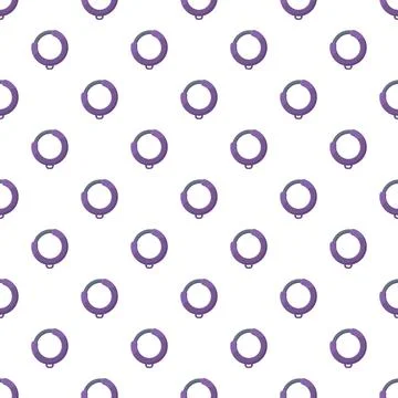 Seamless pattern with repeating purple ring design elements イラスト素材