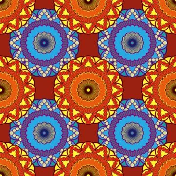 Seamless pattern with repeating shapes Stock Illustration