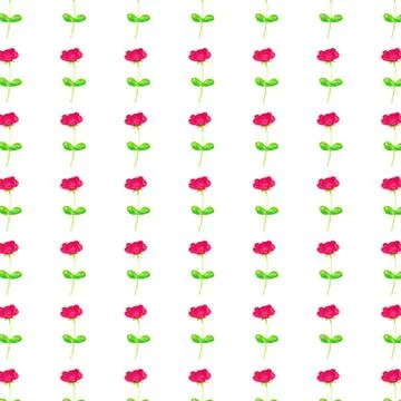 Seamless pattern. Repeating small  pink flowers. White background. Stock Illustration