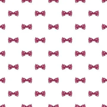 Seamless pattern with repeating star decorated bow ties Stock Illustration