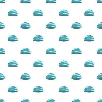 Seamless pattern with repeating stylized blue hills or waves Illustrazione stock